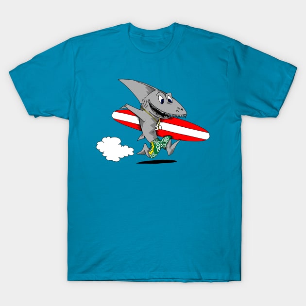 Surf Shark T-Shirt by inkninja